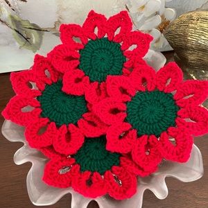 Coasters crochet set of 6